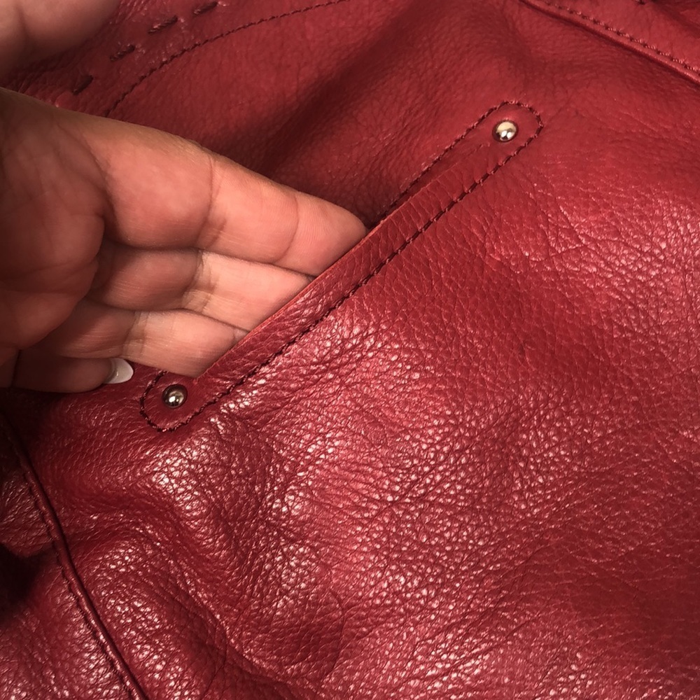 B Makousky red soft leather bag - Picture 9 of 16